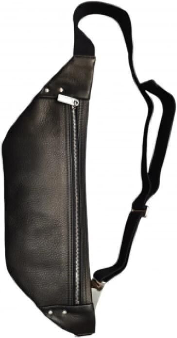 Rick Owens Rugzakken Sac banane small Geo Bumbag noir cuir lisse Rick O in zwart - Foto 5