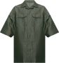 Rick Owens Groene Oversized Korte Mouwen Shirt Green Heren - Thumbnail 1