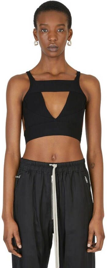 Rick Owens Sling Cut-Out Top Zwart Dames