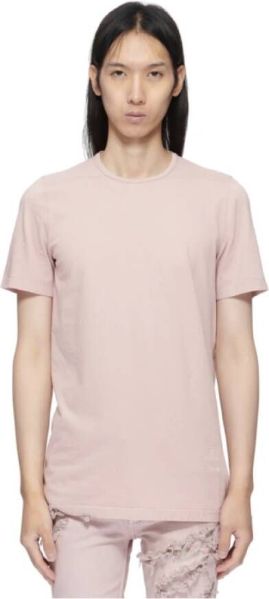 Rick Owens Organisch Katoenen T-Shirt Pink Heren