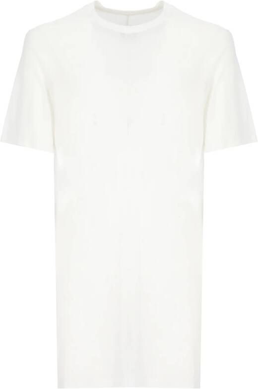 Rick Owens Zijden Blend Lang T-shirt Wit White Heren