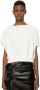 Rick Owens Stijlvolle katoenen T-shirt met boothals White Dames - Thumbnail 1