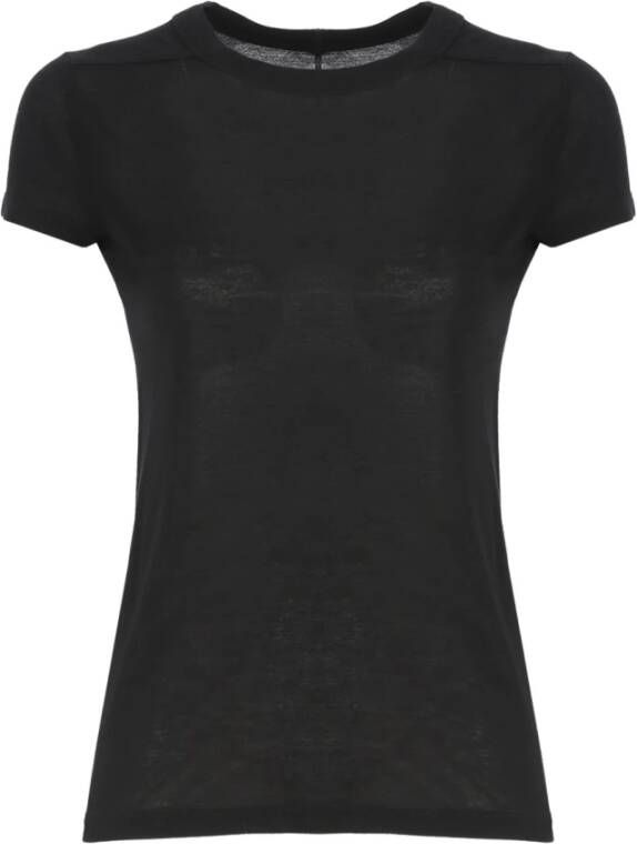 Rick Owens Zwarte Zijden Blend T-shirt voor Dames Black Dames