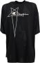 Rick Owens Oversized T-shirt Black Heren - Thumbnail 1