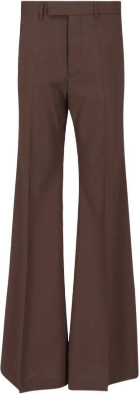 Rick Owens Wide Trousers Bruin Dames