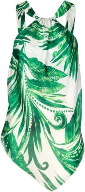 RINASCIMENTO Asymmetrische top in bladmotief Cfc0114602003 Groen Dames