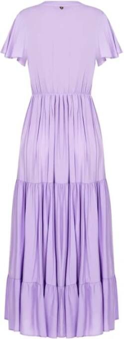 RINASCIMENTO lange jurk met volants Cfc0114713003 Paars Dames