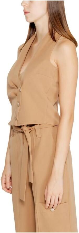 RINASCIMENTO Beige V-hals Mouwloze Blazer Beige Dames - Foto 4