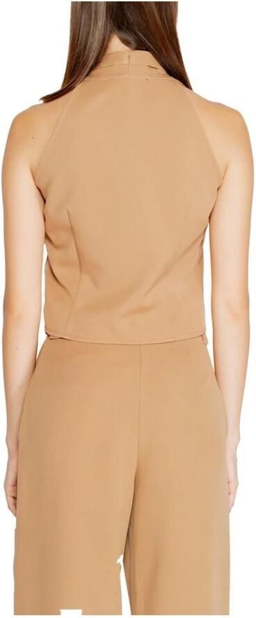 RINASCIMENTO Beige V-hals Mouwloze Blazer Beige Dames - Foto 2