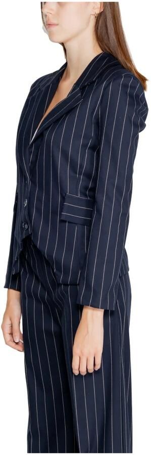 RINASCIMENTO Blauwe Blazer met Krijtstreep en Reverskraag Blue Dames - Foto 2