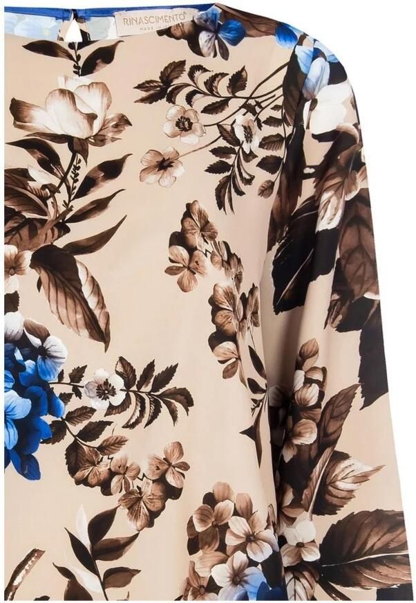 RINASCIMENTO Blauwe Bloemenprint Blouse met Lange Mouwen Blue Dames - Foto 2