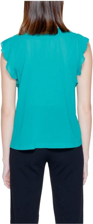 RINASCIMENTO Groene Blouse met Volant V-hals Green Dames