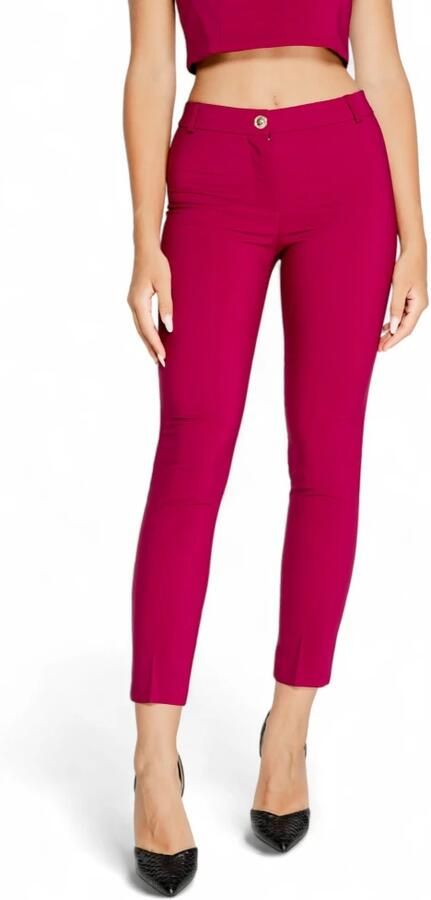 RINASCIMENTO Bordeaux Zip Button Herfst Winter Broek Red Dames - Foto 3