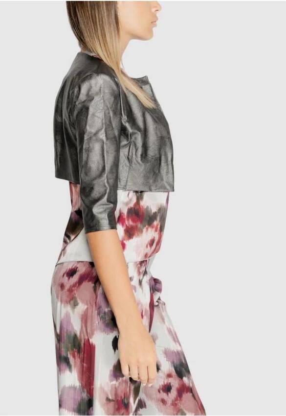 RINASCIMENTO Polyurethaan Blazer 3 4 Mouwen Gray Dames