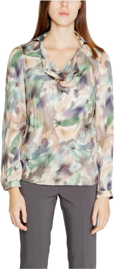 RINASCIMENTO Groene Bloemen Blouse Herfst Winter Stijl Multicolor Dames - Foto 4