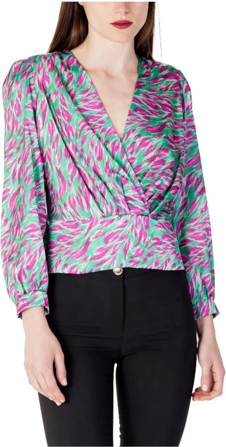 RINASCIMENTO Gedrukte blouse met V-hals en lange mouwen Multicolor Dames - Foto 4