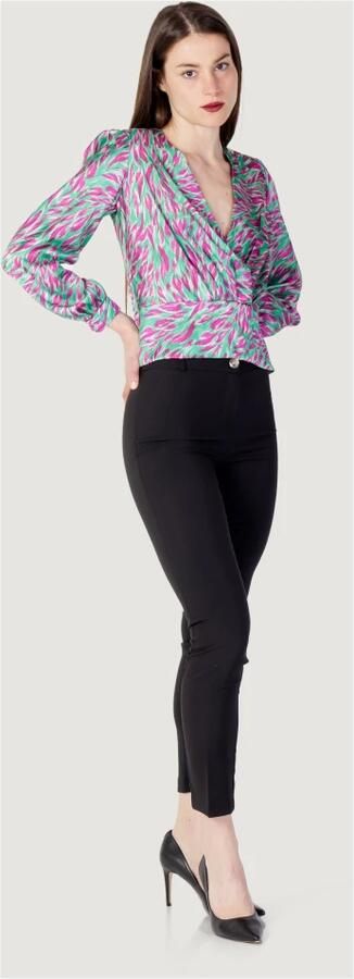 RINASCIMENTO Gedrukte blouse met V-hals en lange mouwen Multicolor Dames - Foto 3