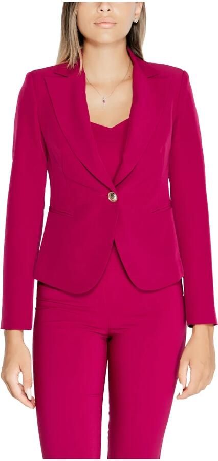 RINASCIMENTO Single Button Technical Fabric Blazer Jacket Red Dames - Foto 7
