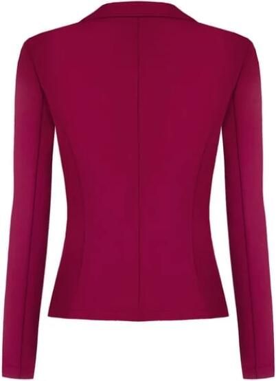 RINASCIMENTO Scuba Crepe Fitted Blazer Jas Red Dames