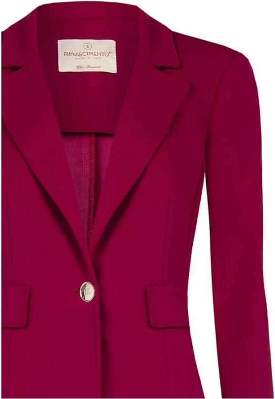 RINASCIMENTO Scuba Crepe Fitted Blazer Jas Red Dames - Foto 2
