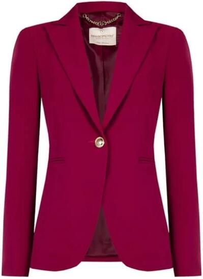 RINASCIMENTO Single Button Technical Fabric Blazer Jacket Red Dames - Foto 3