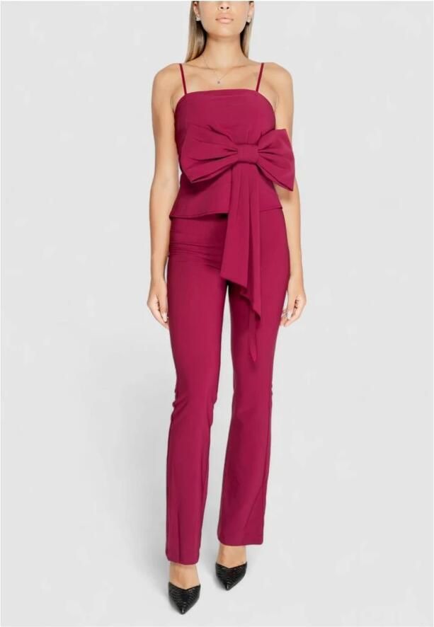 RINASCIMENTO Wijde Pijpen Broek Herfst Winter Collectie Red Dames