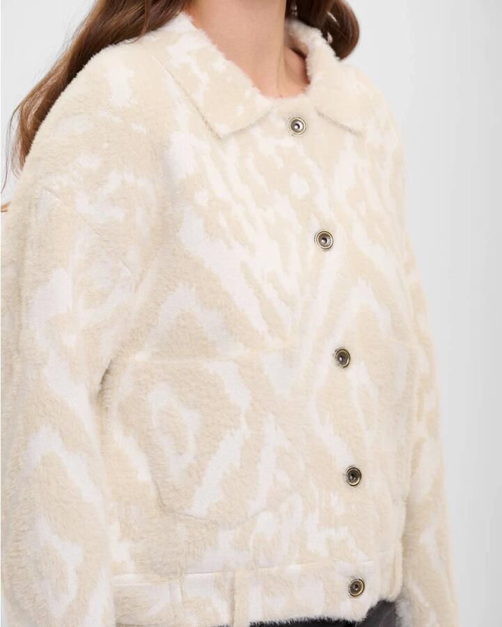 Rino & Pelle Kort jack met intarsia-motief - Foto 2