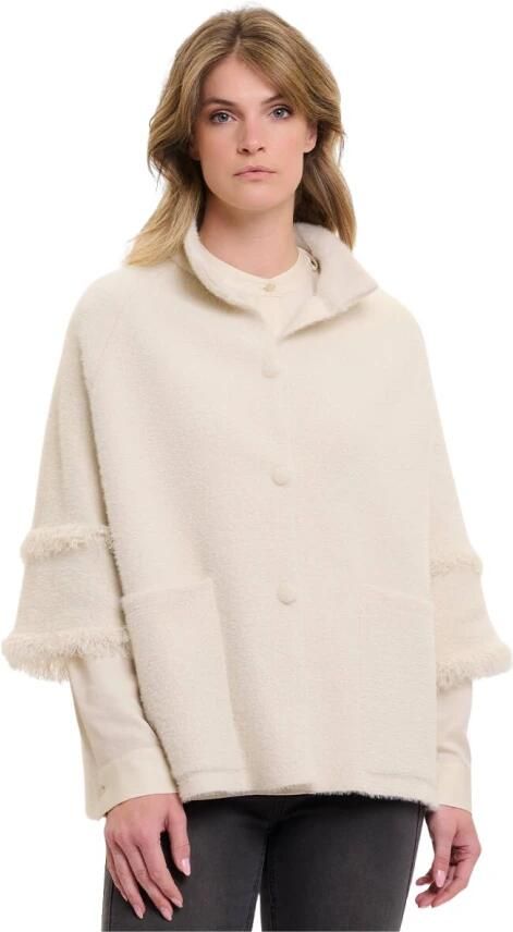 Rino&Pelle Cape Sweatshirt met Franjes Beige Dames - Foto 4