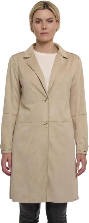 Rino&Pelle Faux Suede Desert Coat Beige Dames