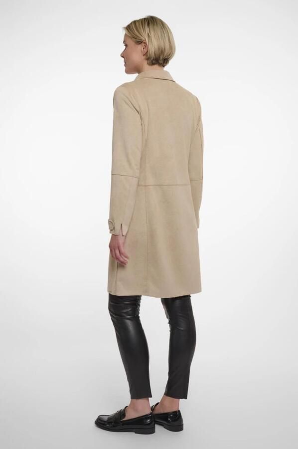 Rino&Pelle Faux Suede Desert Coat Beige Dames - Foto 2