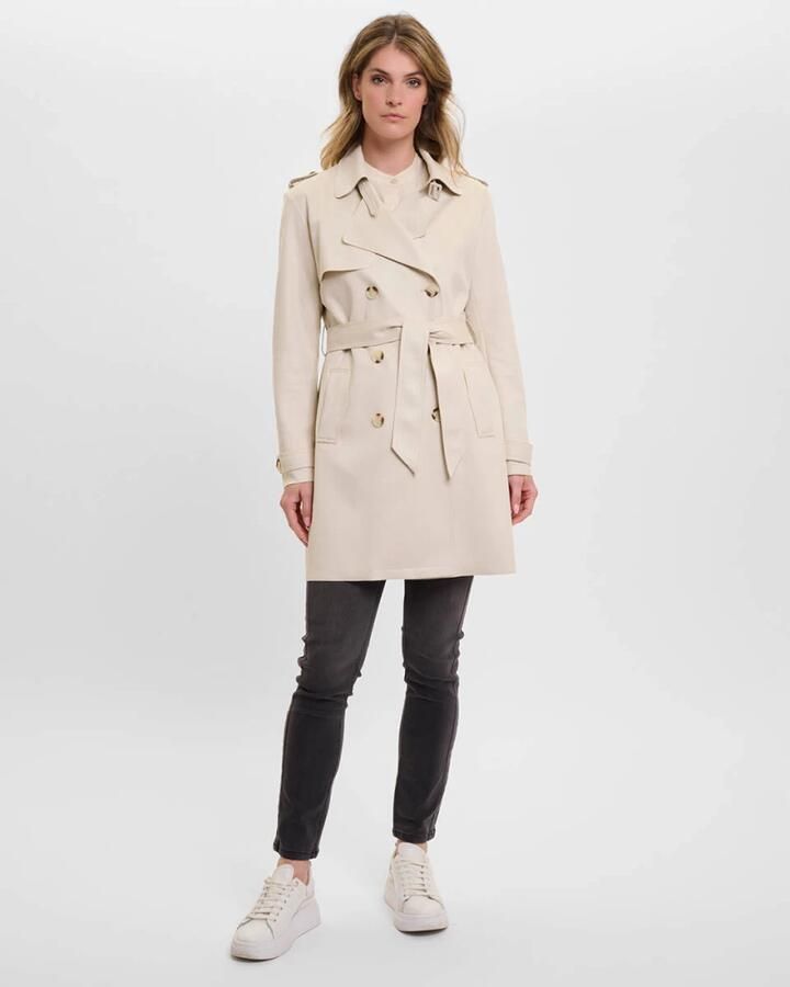 Rino & Pelle Trenchcoat KYONA met reverskraag en bindceintuur - Foto 3