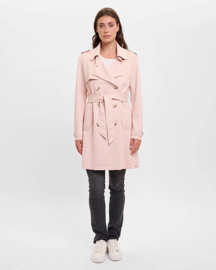 Rino & Pelle Trenchcoat KYONA met reverskraag en bindceintuur