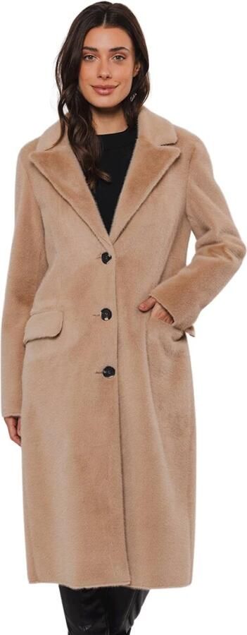 Rino&Pelle Lange Single Breasted Jas Beige Dames - Foto 3