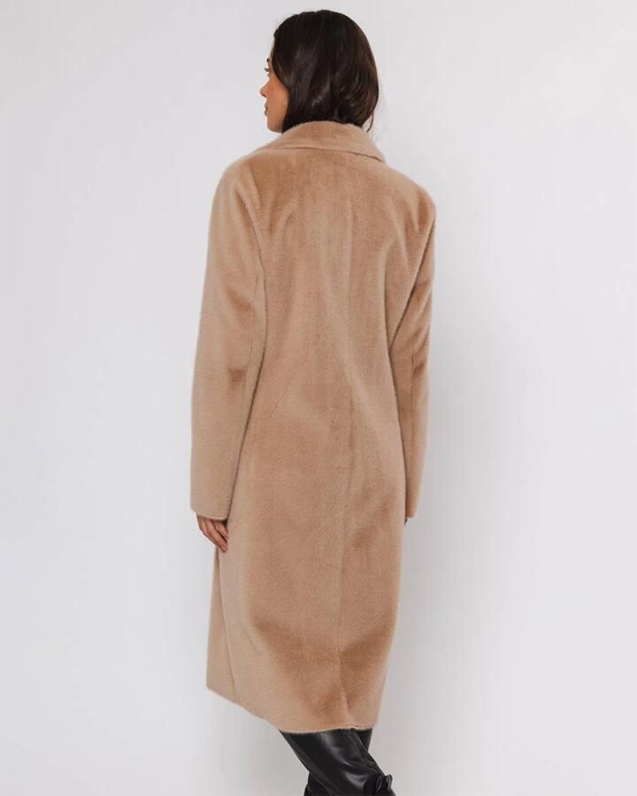 Rino&Pelle Lange Single Breasted Jas Beige Dames