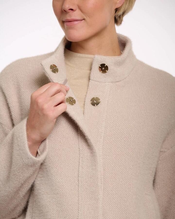 Rino&Pelle Snap Closure Boxy Jacket Levin Beige Dames - Foto 6