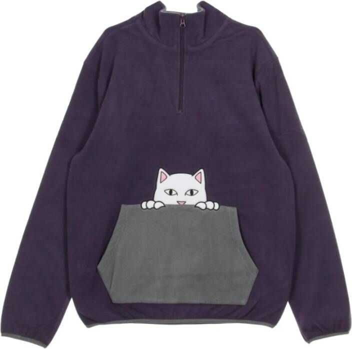 Ripndip capuchon Paars Heren