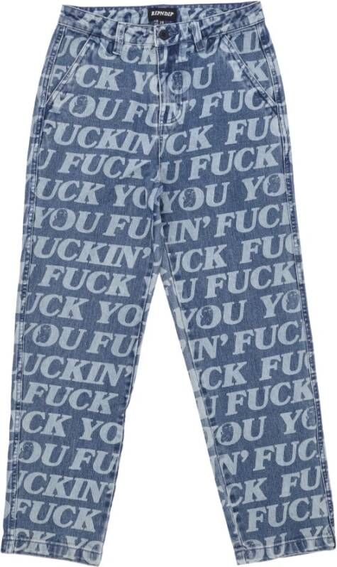 Ripndip Cropped Jeans Blauw Heren