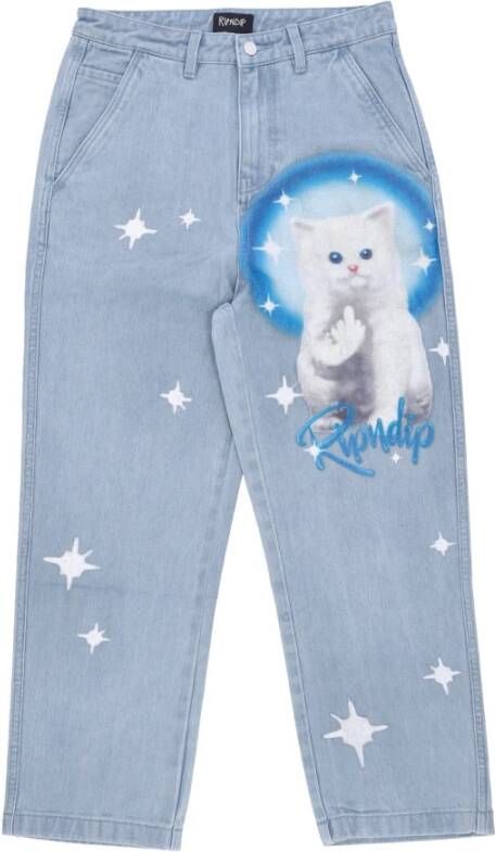 Ripndip Cropped Jeans Blauw Heren