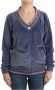 Roberto Cavalli Elegante blauwe cardigan met ritssluiting en gouden details Blue Dames - Thumbnail 1