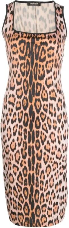 Roberto Cavalli Midi Dresses Bruin Dames