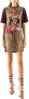 Roberto Cavalli Pkt10C-Jpe37 Short-Sleeved Dresses Brown Dames - Thumbnail 1