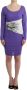 Roberto Cavalli Elegante paarse bloemen jerseyjurk Purple Dames - Thumbnail 1