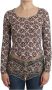 Roberto Cavalli Elegante Top met Lange Mouwen van Bloemkant Brown Dames - Thumbnail 1