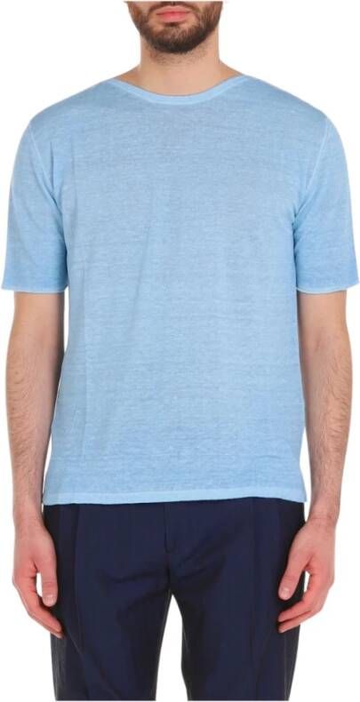 Roberto Collina Boot halslijn t-shirt Blauw Heren