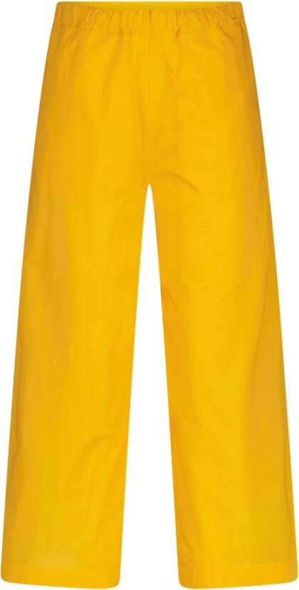 Roberto Collina Cropped Trousers Oranje Dames