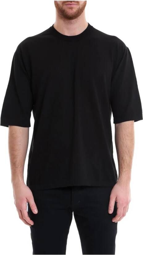 Roberto Collina Katoenen T-shirt met ronde hals Black Heren