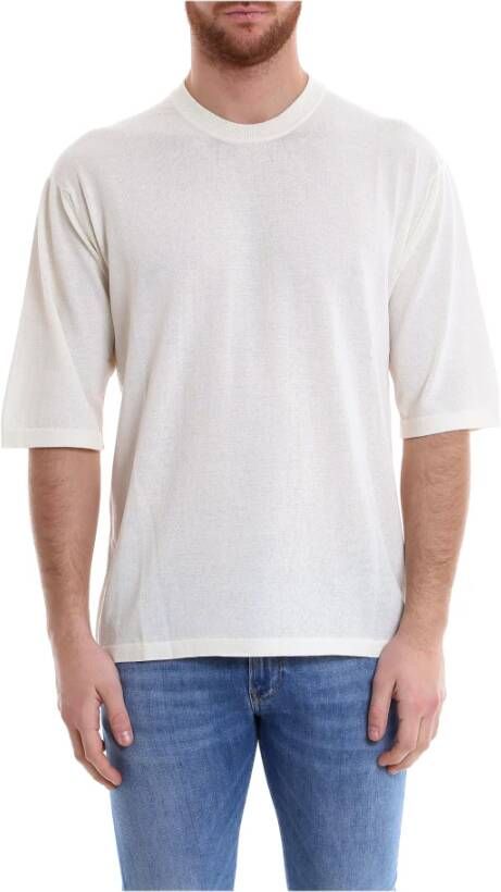 Roberto Collina Katoenen T-shirt met ronde hals White Heren