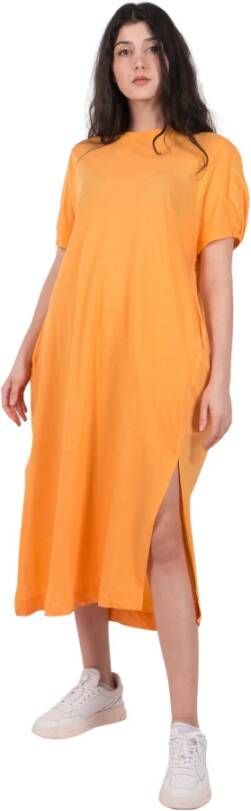 Roberto Collina Midi Dresses Oranje Dames