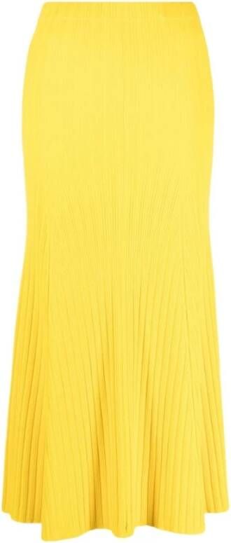 Roberto Collina Midi Skirts Yellow Dames