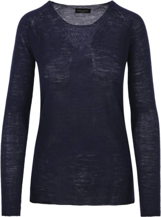 Roberto Collina Navy Ronde Hals Pullover Blauw Dames